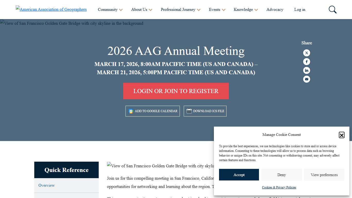 2026 AAG Annual Meeting - AAG