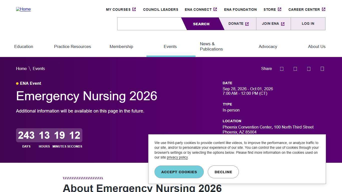 Emergency Nursing 2026 ENA
